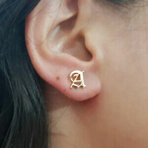 yzWG[EANZT[ p[\iCYX^bhCOJX^personalized old english initial stud earrings custom gift for girls or woman