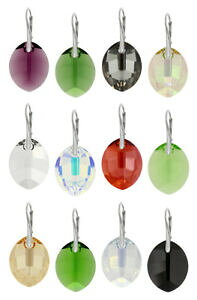 yzWG[EANZT[ X^[OVo[COsA[tXtXL[RNX^sterling silver earrings made with 6734 pure leaf 23mm swarovskiR crystals