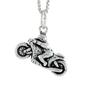 �y���������z�W���G���[�E�A�N�Z�T���[ �V���o�[�X�^�[�����O���[�V���O���g�y���_���g�u�����b�N�C���`�C�^���A���`�F�[���{�b�N�Xargent sterling racing moto 3d pendentif breloque, 18 italien boite chai