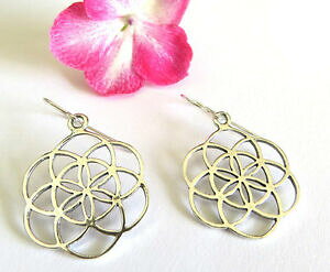 yzWG[EANZT[ Vo[V[hIuCtCOt[IuCtCOJoWG[W_CJsilver seed of life earrings , flower of life earrings , kabala jewel