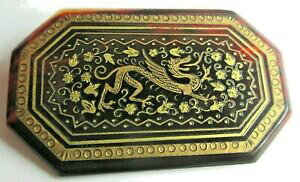 yzWG[EANZT[ XP[hSp[eBVuhBe[WA[fRu[`broche ancienne art deco en ecaille dragon cloisonne marquete bijou vintage 289