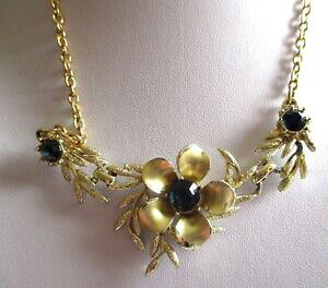 yzWG[EANZT[ Be[WWGlbNXXtXL[Tt@CAancien collier bijou vintage couleur or cristal cristal swarovski saphir 3410