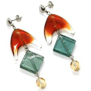 yzWG[EANZT[ AeBJ[iCOIWgCAOy_gTWboucles doreilles antica murrina venezia pendentifs triangle orange,losange
