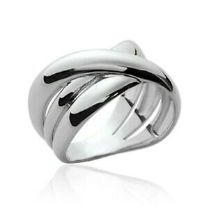 yzWG[EANZT[ OObague argent massif 925000 anneaux entrelaces