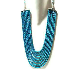 yzWG[EANZT[ i`J[^[RCY^CwCVX[XWFp[381533cm collier naturel turquoise pneu heishi lisse 555mm gemme perles