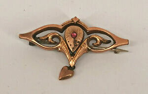 yzWG[EANZT[ A[k[H[u[Vwc[xg[S[fr[AeB[N99825710 art nouveau broche herzliebetreue dore rubis 19jh antique