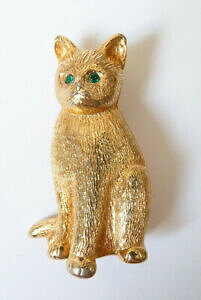 �y���������z�W���G���[�E�A�N�Z�T���[ �u���[�`�u���[�`broche metal dore en forme chat arts decoratifs cat brooch