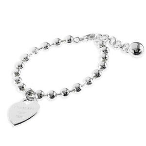 yzWG[EANZT[ EmAGub`JeiAp[kRNI[yfeZgZbgunoaerre bracciale catena a palline con cuore pendente centrale mis 18