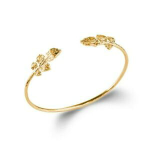 yzWG[EANZT[ bLWN`[jonc en plaque or avec feuilles ciselees