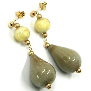 【送料無料】ジュエリー・アクセサリー オレッキーニアンティカムリーナヴェネツィアペンデンティゴッチャベージュorecchini antica murrina venezia, or631a57, pendenti, goccia vetro beige 3cm