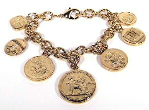 yzWG[EANZT[ ub`hi`[_O[AeBPub`[bgX^CBe[WVIhbracciale donna charms medaglie antiche braccialetto stile vint