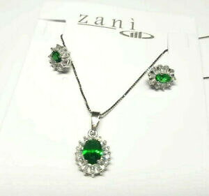 yzWG[EANZT[ AWFgWRjXhIbL[jGR[iparure orecchini e collana in argento 925 zirconi smeraldo