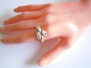 �y���������z�W���G���[�E�A�N�Z�T���[ �x���N�N���X�^�����}�b�V�u�X�^�[�����O�V���o�[���_�j�Y�������Omassif 925 sterling argent moderniste bague avec 3 bergkristallen 11,3 g gr 57