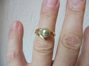 yzWG[EANZT[ m[uOS[hbLVo[p[noble anneau __ 925 argent plaque or __ avec belle perle
