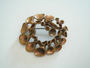 �y���������z�W���G���[�E�A�N�Z�T���[ ���_�j�Y���u�����Y�u���`�F�����[�X�u���e�f�U�C�i�[moderniste bronze broche moosblute designer inconnu 12,6 g4,2 x 3,7 cm