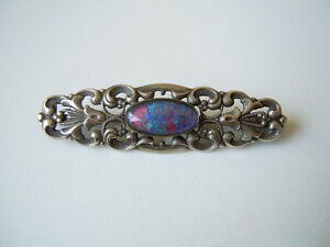 yzWG[EANZT[ Ip[_ubgVo[u[`gvbgvieux argent broche avec opale dublette triplette 5,1 g5,2 x 1,4 cm