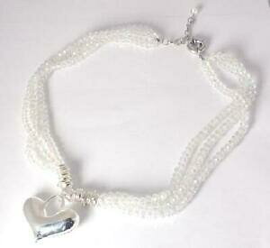 yzWG[EANZT[ p[N[fB[XOXgXyAgp[gVo[n[gubNlbNXpark lane femmes verre transparent perles ton argente coeur breloq