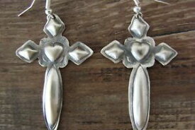 【送料無料】ジュエリー・アクセサリー ネイティブアメリカンシルバースターリングクロスイヤリングペンダントnative americain argent sterling croix boucles doreilles pendantes