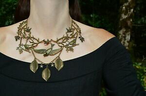 yzWG[EANZT[ lbNXvXgGxcollier oiseau bronze branches plastron elfique oiseaux du ciel sorciere mori