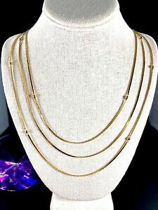 yzWG[EANZT[ t@rXBe[WluAgghtBjbVXgh`F[p[fabuleux vintage monet brillant ton dore finition 3 strand chaine amp; perl