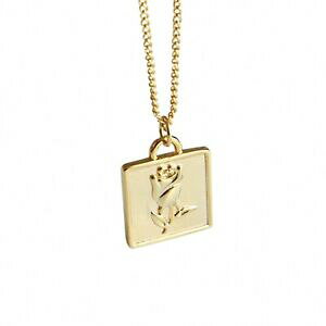 yzWG[EANZT[ VOt[XNGAlbNX[YS[hWG[collier carre simple fleur en or rose 18k pour femmes bijoux argent massif 925