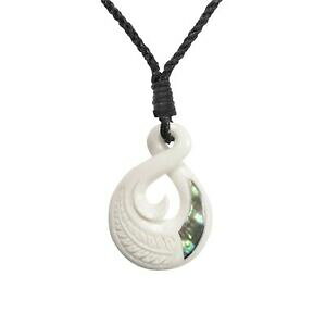 yzWG[EANZT[ nh}I{[sRAREI[lbNXy_g81stgeneration sculpte a la main os maori pikorua koru ormeau collier pendentif