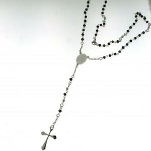 得価日本製 【送料無料】ジュエリー・アクセサリー collana rosario in acciaio anallergico con