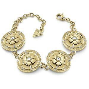 yzWG[EANZT[ u`A`CIIhguXbgtBIWRjbracciale donna guess ubb28106s acciaio oro dorato bracelet fiori zirconi