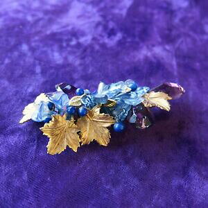 �y���������z�W���G���[�E�A�N�Z�T���[ �K���X�u���[�`�K���Xgrande broche ancienne fantaisie en verre, patte de verre amp; metal