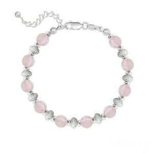 yzWG[EANZT[ Vo[uXbgsNNH[c{[iCbracelet en argent 925 et boules de quartz rose neuf