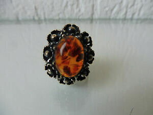 �y���������z�W���G���[�E�A�N�Z�T���[ �����O�V���o�[�E�B�Y�A���o�[_ belle ,vieux anneau __ 835 argent avec ambre ___