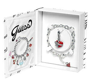 �y���������z�W���G���[�E�A�N�Z�T���[ �`���[���{�b�N�X�V���o�[guess charmbox pendentif en forme de coeur amp; bracelet ubs81101 argent