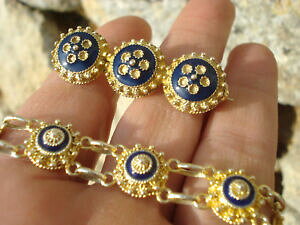 yzWG[EANZT[ tFCuXbgu[`AeB[Nob`beau lot de 2 bijoux ancien en vermeil et emailbraceletbroche