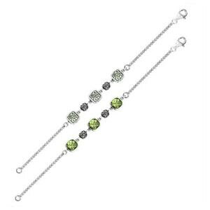 yzWG[EANZT[ Vo[X^[OuXbgO[AWXgargent sterling bracelet avec vert amethyste ab9007gam