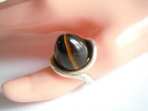 �y���������z�W���G���[�E�A�N�Z�T���[ �Q�X�e���X�y���^�[�����Ovieux gl gestempelter 925 bague en argent avec oeufforme ?il 15,6 g rg 52