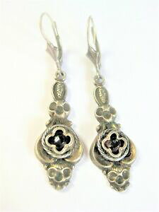 yzWG[EANZT[ COVo[Oigantique boucles doreilles argent 835 avec grenat, 6,68 g