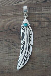 yzWG[EANZT[ iozVo[X^[O^[RCYtFU[y_gnavajo argent sterling turquoise plume pendentif tamp;r