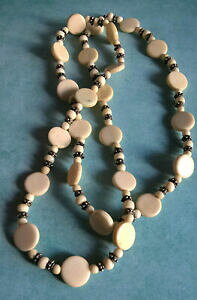 �y���������z�W���G���[�E�A�N�Z�T���[ ���B���e�[�W�G�X�j�b�N�p�[���J���[vintage collier en perles dos bovin ethnique