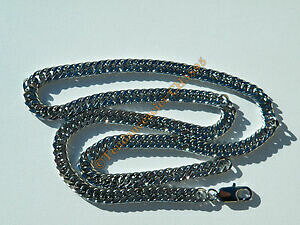 yzWG[EANZT[ `F[sAX`[Vo[J[}COchaine 60 cm collier argente pur acier inoxydable maille gourmette 7 mm discount
