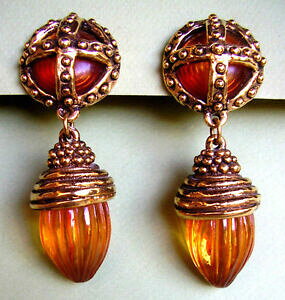 yzWG[EANZT[ CONbvWh[sN1090 boucles doreille clips resine doree ou translucide rose