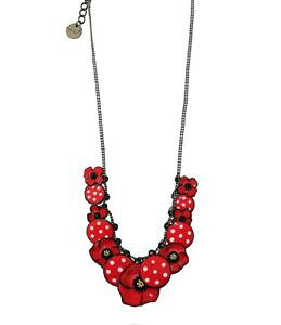 �y���������z�W���G���[�E�A�N�Z�T���[ �W���G���[�|�s�[�J���[�G���h�Elol bijoux collier coquelicots printaniers rouge et pois