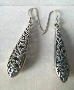 �y���������z�W���G���[�E�A�N�Z�T���[ �V���o�[�n���M���O�C�������O�A�W�����X�^�[�����O�C�������Oboucles doreilles pendantes en argent ajoure 925 sterling earrings