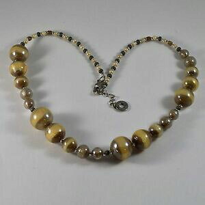 yzWG[EANZT[ R[iAeBJ[iFlcBAFgfB[mXtFW}[lcollana antica murrina venezia vetro di murano sfere giallo marrone, 45 cm