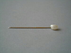 yzWG[EANZT[ eXgCG[sp[p[vieux testee 14 k585 or jaune epinglette avec perle 0,90 g perle 0,8 x 0,5 cm