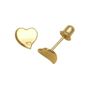 �y���������z�W���G���[�E�A�N�Z�T���[ �\���b�h�C�G���[���j�V�F�C�v�n�[�g�C�������O���A�X�N�����[14k solide or jaune uni forme coeur enfants boucles doreilles vis arriere