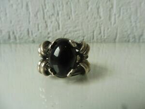 yzWG[EANZT[ Vo[EBYbelle, vieux, massive argent anneau, 925 argent avec onyx