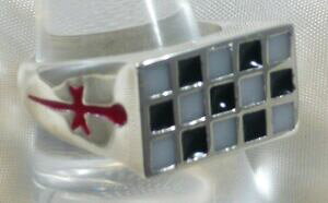 �y���������z�W���G���[�E�A�N�Z�T���[ �t���[���[�\���V���o�[�����O�V���o�[�G�N�X�`�F�b�J�[�X�^�[�����O�`�F�X�t���[���[�\�������Oanneau maconnique en argent 925 echiquier argent sterling chess ma