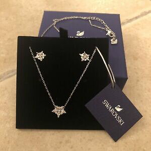 yzWG[EANZT[ XtXL[lbNXCONX^parure swarovski collier boucles dforeilles cristaux blancs neuve authentique