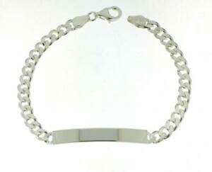yzWG[EANZT[ xAWFg}bVb`vbJCLVICVI^KJeiEIubJbracciale in vero argento massiccio 925 placca incisione targa catena uomo 5mm