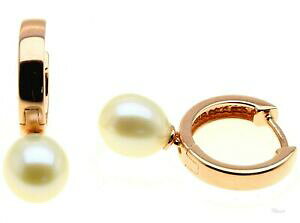 yzWG[EANZT[ qWNI[X^[OVo[S[h[YEBYp[creoles a charnieres 925 sterlingargent or rose avec perle 425989